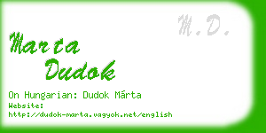 marta dudok business card